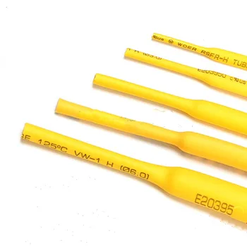 10M Rohs Žlutá tepelné izolace 2:1 kabel pouzdro 8mm/10MM smršťovací rukáv Drát žlutá smršťovací trubice trubice