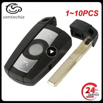 1~10KS Tlačítko Auto Key pro 1 3 5 6 Série E90 E91 E92 E60 Vzdálený Klíč Shell Případě Smart Key Blade Fob S 2025 Baterie