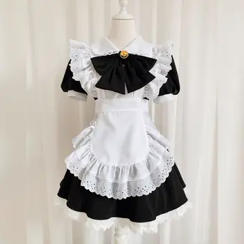 2023 Klasické Černé a Bílé Služka Kostým, PROTOŽE Roli Hrát Princezna Lolita Velké Sukně Soft holky Sukně Anime Služka Uniformy