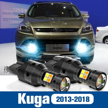 2ks LED Duální Režim směrových světel+Denní svícení DRL Příslušenství Canbus Pro Ford Kuga 2013-2018 2014 2015 2016 2017