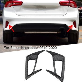 2ks Zadní Mlhové Světlo Lampy Rám Kryt Střihu pro Ford Focus Hatchback MK4 2019-2020