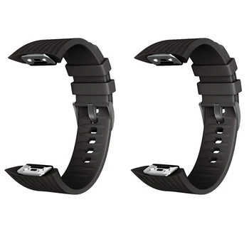 2X Silikonové Watchband Pásek Pro Samsung Galaxy Gear Fit2 Pro Hodinky Kapela Pro Samsung Gear Fit 2 SM-R360-Černá