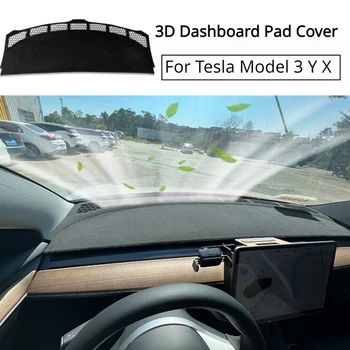 3D Dashboard Pad Kryt pro Tesla Model 3 Y X Non-slip Stínítko Palubní desky Ochrana Rohože Lehké Důkaz Pad, Auto Příslušenství 2023