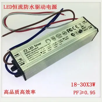6-30x3W 600mA LED Ovladač, vodotěsné IP67 Napájení Osvětlení Adaptér Transformátor