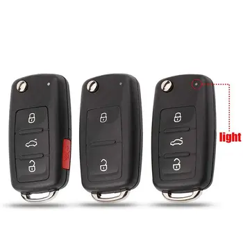 ABS, Dálkové Klíč Shell Příslušenství 2/3/4BTN Skládací Auto Klíč Box Náhradní Bez Čipu Auto Dálkové Klíč Pouzdro pro VW Auta
