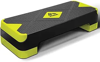 Aerobní Krok Platformu s protiskluzovou Texturou Povrchu -2-Úroveň Nastavitelný Steppery pro Cvičení, Kompaktní, Lehký, Snadný-k-St