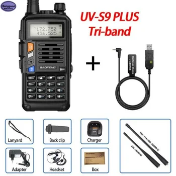 BAOFENG UV-S9 Plus V1 V2 10W Výkonný Ruční UHF VHF Dual Band 16KM Long Range Vodotěsné Vysílačky Ham Radio