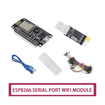 ESP-12E ESP8266 CP2102 Nodemcu Lua V3 WIFI Development Board+USB Na Sériový Port Modul+Chléb Deska+65 Jumper+USB Kabel