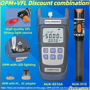 FTTH Optický Kabel Tester Nástroj Kit (Volitelné příslušenství) Optický Měřič Výkonu(OPM -50 ~+26dBm) a Vizuální Poruchy Locator(10/1/20/30/50mw VFL)