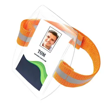 ID Odznak Držitel Vodotěsný Bezpečnostní Náramek Pro Licence Ruku ID Odznak Držák S Nastavitelným Popruhem Pro Továrny, Kanceláře