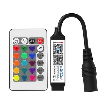 Inovativní Mini Bluetooth Kompatibilní Řadič LED Světla Strip Časový Spínač Vícenásobný Režim Music Pro RGB Smart APP Ovládání