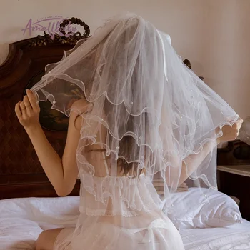 Korálkový Multi-vrstva Sexy spodní Prádlo Svatební Šaty Cosplay Příslušenství Svatební Závoj Bílý Hlediska Role-playing spodní Prádlo Vlásenka