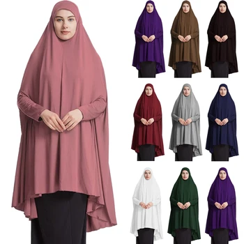 Muslimských Žen Hidžáb Velký Šátek Amira Khimar Režijní Nikáb Nikab Eid Ramdan Modlitba Oblečení Arab Islámský Hidžáb Hlavu Zabalit Šál