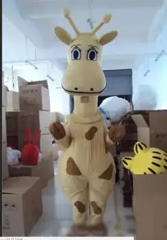 Nový Dospělý Halloween Vánoční Žirafa Mascotte Fantazie Kreslený Maskot Kostým Plyš Maškarní Kostým Maskota