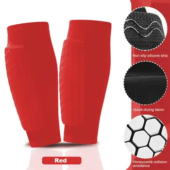 Odolné Sportovní Kompresní Kalhoty Elastické Komprese Shin Rukáv s Honeycomb Podložky pro Mládež Dospělí Dopad pro Fotbal