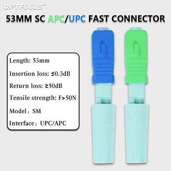 OPTFOCUS SC APC Fiber Connector FTTH Nástroj Single Mode SC UPC Rychle Konektoru Konektorů Tkané Optica Doprava Zdarma