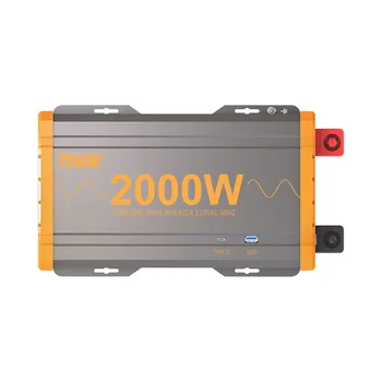 Solární Invertor 2000W Čistá sinusovka Off-Grid Střídače Power Convertor 24V na 220V 2KW 1200W