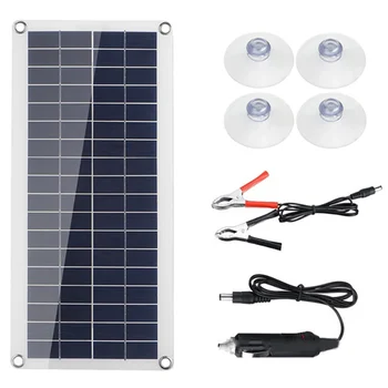 Solární Panel Kit 50W 12V Flexibilní Solární Panely Vysoká Účinnost Venkovní Baterie, Nabíječka Modul Pro Kempování, pěší Turistika Cestování