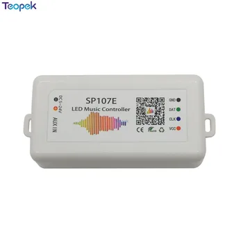 SP107E SPI Vedl Hudební Řadiče Bluetooth Pro WS2812B WS2811 SK6812 UCS1903 LPD6803 WS2801 Led Pixel Strip Světlo DC5-24V