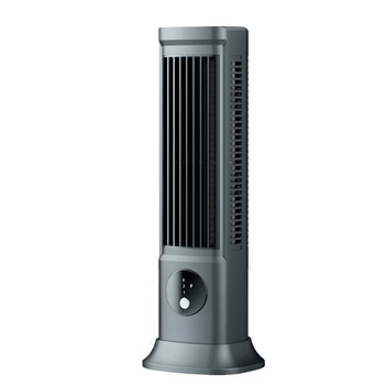 Stolní Bezlopatkový Ventilátor Přenosné Klimatizace USB Dobíjecí 3 Rychlostí (Černá)