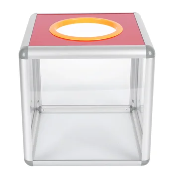 Transparentní Výroční Zasedání Loterie Box Žert Lucky Draw Box Akryl Návrhy Box Transparentní Fundraising Box Zásoby Strany