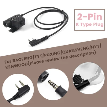 U94 PTT Kabel Zapojte Headset Adaptér pro HYT Kenwood Baofeng UV-5R H777 Walkie Talkie