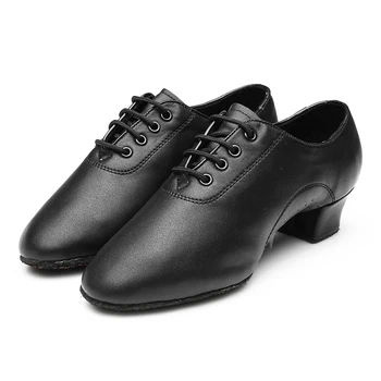 USHINE 26-44 černé, měkké PU praxi učitel boty národní standard Latin taneční boty děti, muž