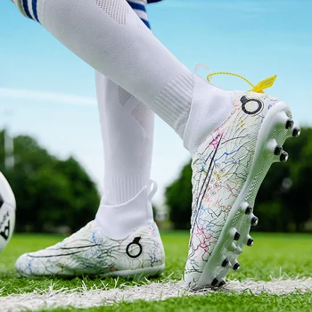 Výška-kvalitní kopačky C. Ronaldo Soutěž školení boty Anti slip odolné proti opotřebení Fustal Fotbalové boty Chuteira Společnosti.