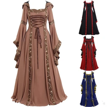 Ženy Viktoriánské Vintage Středověké Šaty Party Cosplay Podlahy Šaty Gothic Šaty Fiveshell Cosplay Kostým Vestidos
